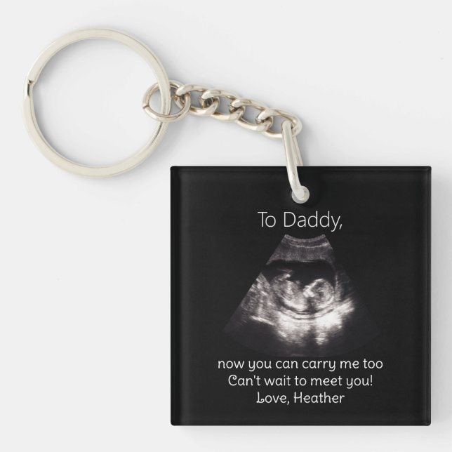 Porte-clés Papa sera Ultrasound Faire-part de grossesse (Devant)