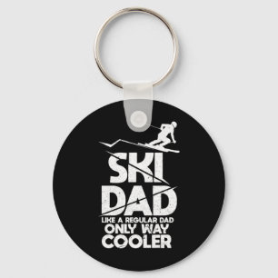 Porte-clés Papa skieur homme comme un papa normal mais en bea