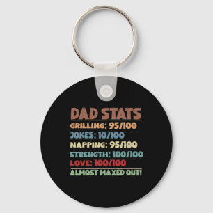 Porte-clés Papa Statistiques Gamer Papa Rpg Vidéo Jeu Lover P
