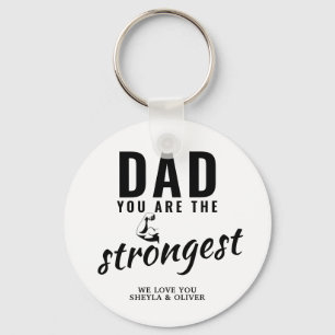 Porte-clés Papa, tu es la fête des pères la plus forte