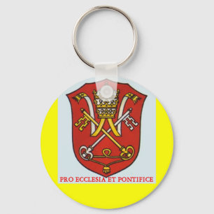 PORTE-CLÉS PAPAL PAPE PORTE - CLÉ TRADITIONNEL PAPE CATHOLIQU