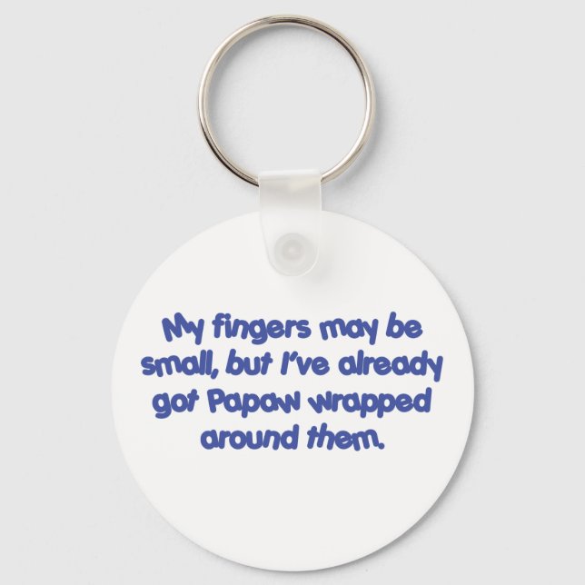 Porte-clés Papaw&apos ; s enveloppés (bleu) (Recto)