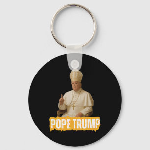 Porte-clés Pape Trump Drôle Trump Vatican Chrétien Rétro Chu