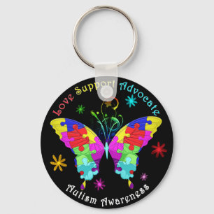 Porte-clés Papillon autiste