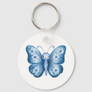 Porte-clés Papillon bleu