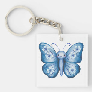 Porte-clés Papillon bleu