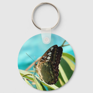 Porte-clés Papillon Brown - Ailes fermées