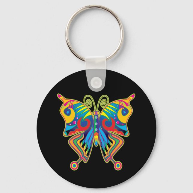 Porte-clés Papillon coloré (Recto)