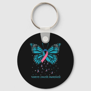 Porte-clés Papillon de sensibilisation au cancer