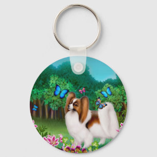 Porte-clés Papillon in Garden