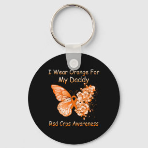 Porte-clés Papillon Je Porte Orange Pour Mon Papa RSD CRPS Aw