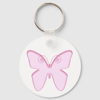 Porte-clés papillon rose