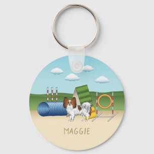 Porte-clés Papillon Rouge Sable avec Équipement d'Agilité