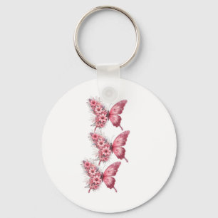 Porte-Clés Papillons Élégants – Design Floral et F