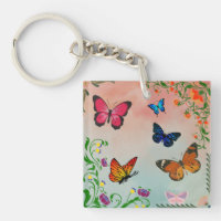 Papillons et fleurs