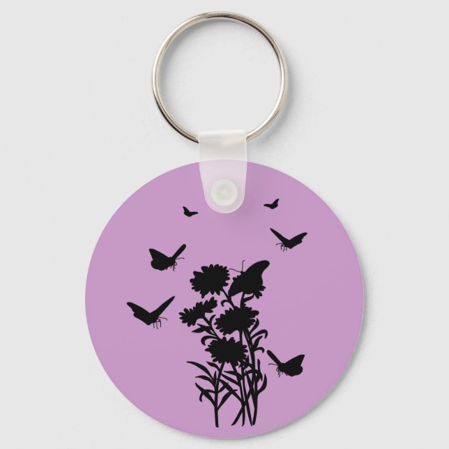 Porte-clés Papillons Porte - clé Silhouette (Recto)