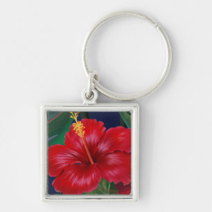 Porte-clés Paradis Tropical Hibiscus Hawaïens Clavier