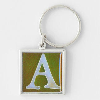 Porte-clés parafez le porte - clé d'A, blanc et vert
