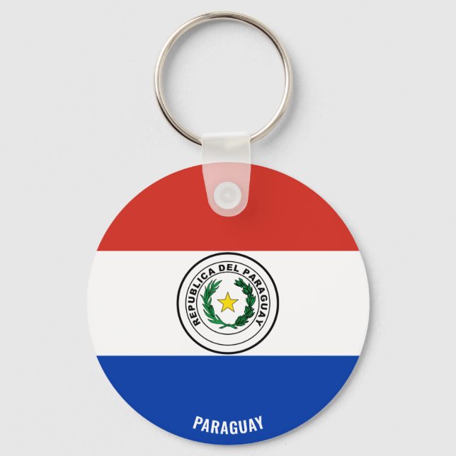 Porte-clés Paraguay Drapeau charmant patriotique (Recto)