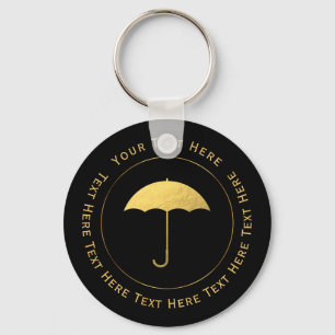 Porte-clés Parapluie de Faux Gold Foil