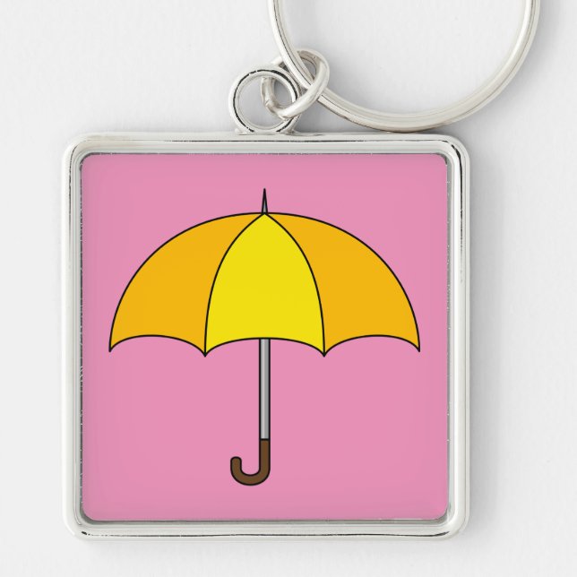 Porte-clés Parapluie jaune (Devant)