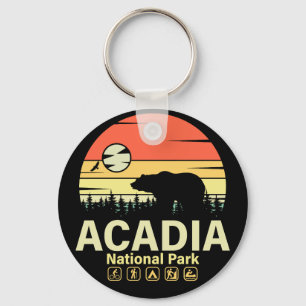 Porte-clés Parc national Acadia Maine Vintage Rétro Souvenirs