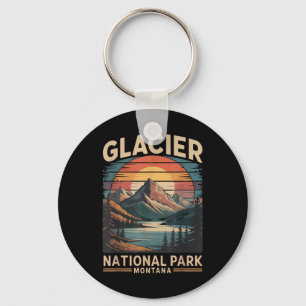 Porte-clés Parc national de Glacier Ours Vintage Montana Rand