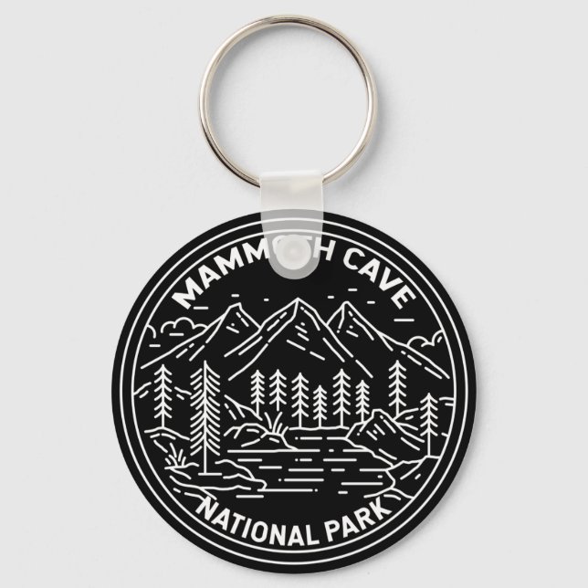 Porte-clés Parc national de Mammoth Cave Kentucky Monoline (Recto)