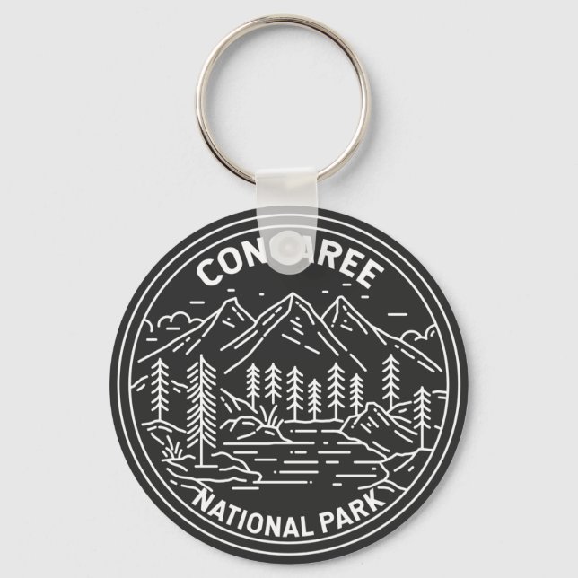 Porte-clés Parc national du Congaree Caroline du Sud Monoline (Recto)