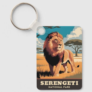 Porte-clés Parc national du Serengeti Vintage voyage Tanzanie