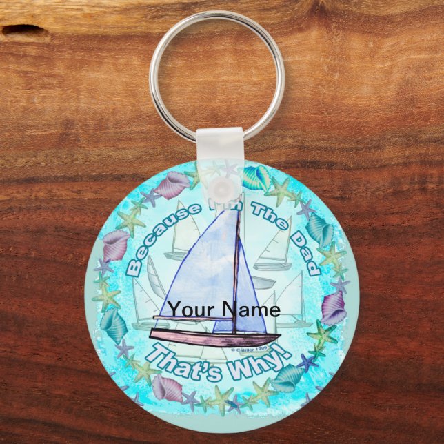 Porte-clés Parce que je suis papa porte - clé (Recto)