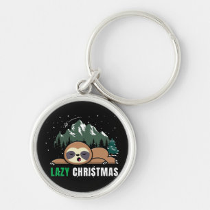 Porte-clés Paresseux de Noël drôle