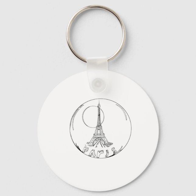 Porte-clés paris dans une boule de verre (Recto)