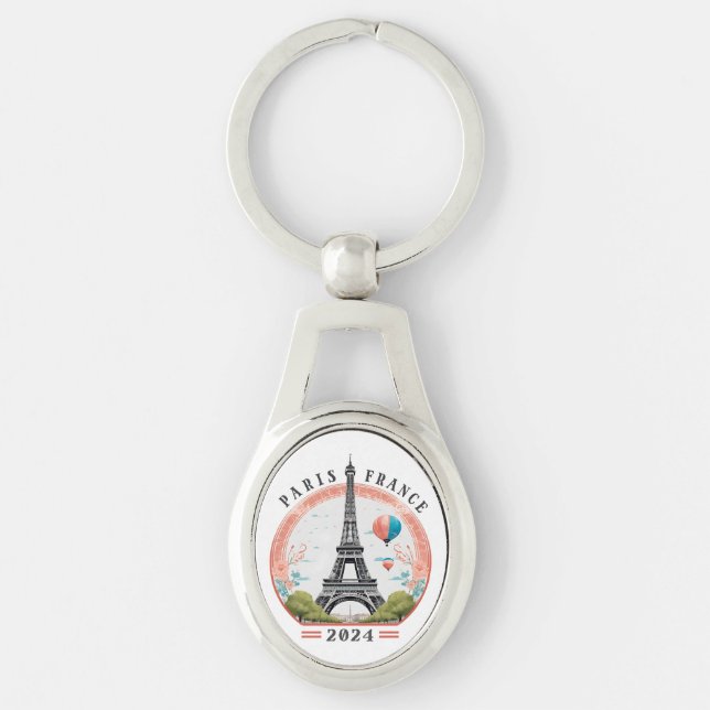 Porte-clés Paris France 2024 Porte - clés, Tour Eiffel (Devant)