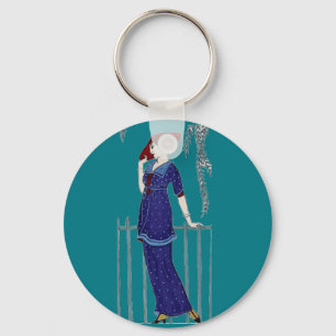 Porte-clés Paris mode 1920s élégante dame