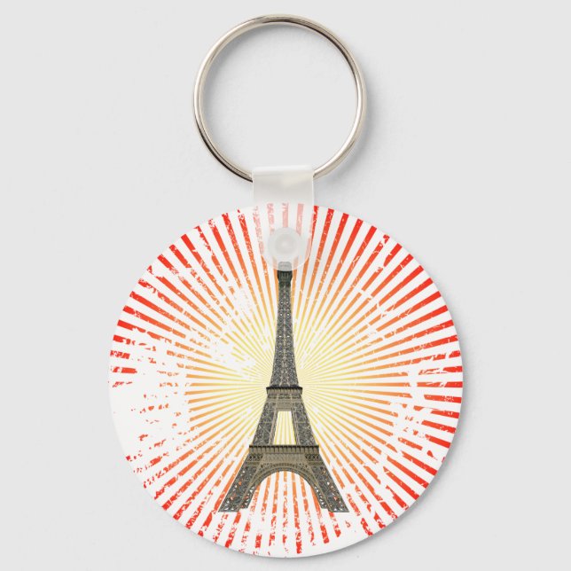 Porte-clés Paris : Tour Eiffel : Dessin vectoriel : Porte - c (Recto)