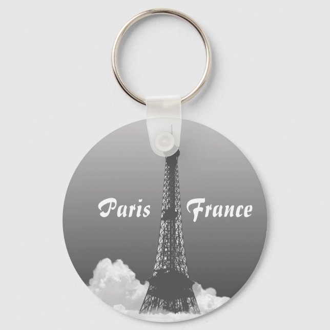 Porte-clés Paris Tour Eiffel Flotte en Cloud Cloud (Recto)