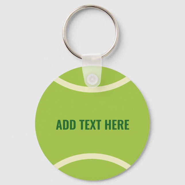 Porte-clés Parti de balle de tennis vert moderne (Recto)