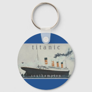 Porte-clés Parti TITANIQUE Blue Vintage White Star Line Ship
