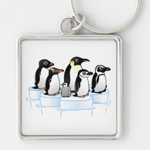Porte-clés Partie de pingouin