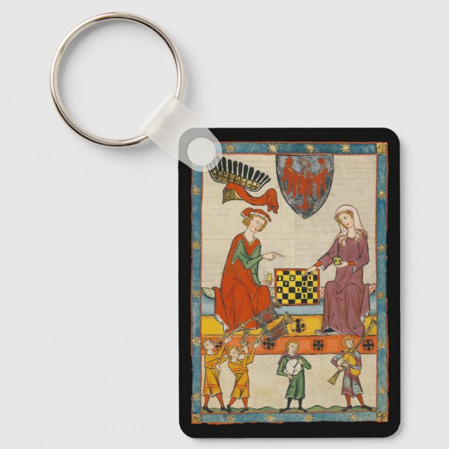 Porte-clés Partie d'échecs Codex Manesse XIVe siècle (Recto)
