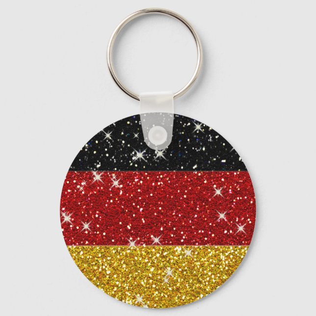 Porte-clés Parties scintillant Allemagne Drapeau avec étincel (Recto)