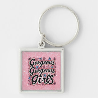 Porte-clés Parties scintillant filles magnifiques doodle