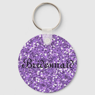 Porte-clés Parties scintillant violette Porte - clé de domest