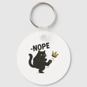 Porte-clés Pas De Rois En Amérique Chat Noir Drôle Mème Polit