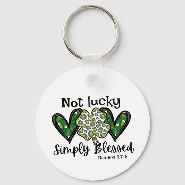 Porte-clés Pas Lucky, Simplement Béni Lucky Charm St Patrick (Recto)