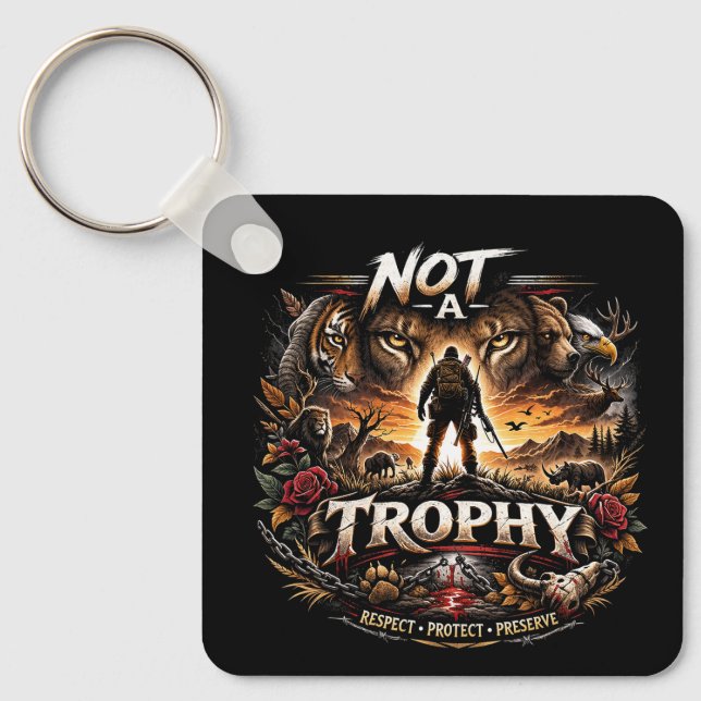 Porte-clés Pas un Trophée (Recto)