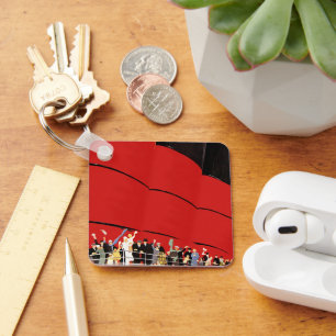 Porte-clés Passagers de bateaux de croisière vintages saluant