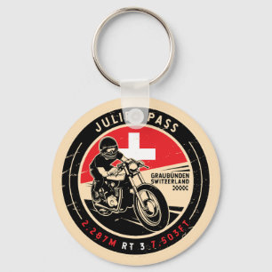 Porte-clés Passe Julier Suisse Motorcycle
