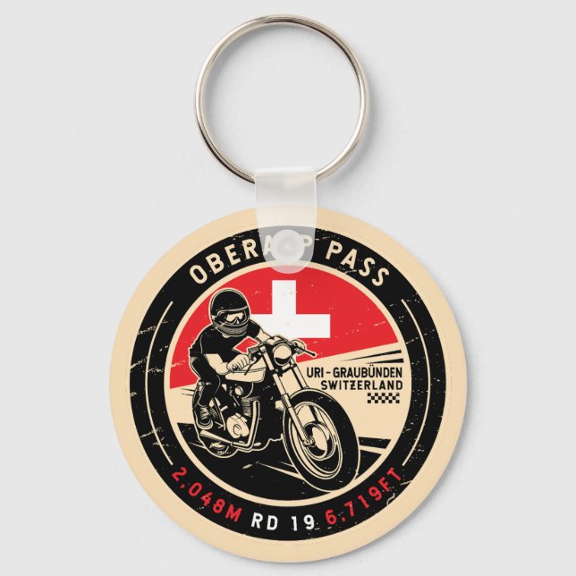 Porte-clés Passe Oberalp | Suisse | Motorcycle (Recto)